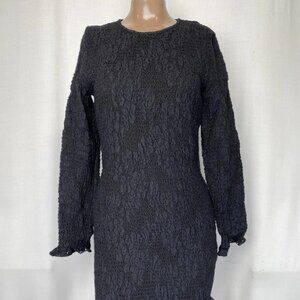 The Kooples Women’s Lace Ruffled Long-Sleeve Mini Dress – Black – Size 1/S